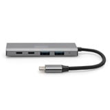 Digitus USB-C 4 ports 2x USB A + 2x USB-C, Hub USB Argent