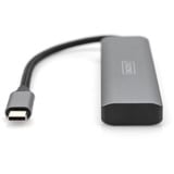 Digitus USB-C 4 ports 2x USB A + 2x USB-C, Hub USB Argent