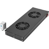 Digitus Unité de ventilation de toit pour installation variable de 483 mm (19 po), Module de ventilation Noir, Panneau ventilation, Noir, 2 ventilateur(s), 276 m³/h, 1,8 m, IP20