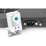 Digitus Unité de ventilation de toit pour installation variable de 483 mm (19 po) module de ventilation Noir, Panneau ventilation, Noir, 2 ventilateur(s), 276 m³/h, 1,8 m, IP20