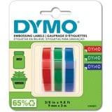 Dymo Ruban de Marquage 3D Authentique | 9 mm x 3 m | RougeNoir et Bleu | autocollantes | Lot de 3 Étiquettes de marquage en vinyle Belgique, 3 m, 3 pièce(s), 89 mm, 105 mm, 50 mm