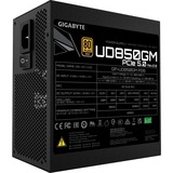 GIGABYTE GP-UD850GM PG5 unité d'alimentation d'énergie 20+4 pin ATX ATX Noir alimentation modulaire 850 watt Noir, 2x PCIe, 850 W, 100 - 240 V, 50 - 60 Hz, 12 - 6 A, 6 A, 12 A