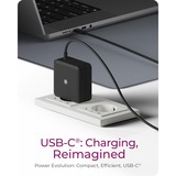 ICY BOX IB-PS111-PD Universel Noir Secteur Intérieure chargeur Noir, 1x USB-C, Intérieure, Secteur, 1,5 m, Noir