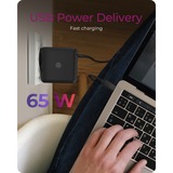 ICY BOX IB-PS111-PD Universel Noir Secteur Intérieure chargeur Noir, 1x USB-C, Intérieure, Secteur, 1,5 m, Noir