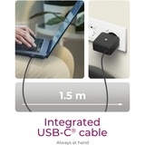 ICY BOX IB-PS111-PD Universel Noir Secteur Intérieure chargeur Noir, 1x USB-C, Intérieure, Secteur, 1,5 m, Noir