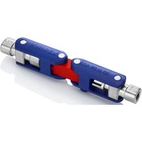 KNIPEX Clé de boîte de vitesses DoubleJoint 00 11 06 V03, Clés mixtes à cliquet Bleu/Rouge