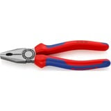 KNIPEX Pince universelle 03 02 180, Pinces Bleu, noire atramentisée avec gaines bi-matière