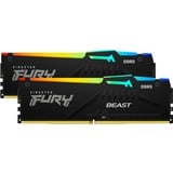 Kingston FURY Beast RGB 64 Go DDR5-5600 (2x 32 Go) mémoire vive Noir, KF556C36BBEAK2-64, EXPO