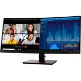 Lenovo ThinkVision P34w-20 écran plat de PC 86,7 cm (34.1") 3440 x 1440 pixels Wide Quad HD LED Noir Moniteur UltraWide incurvé  Noir, 86,7 cm (34.1"), 3440 x 1440 pixels, Wide Quad HD, LED, 6 ms, Noir