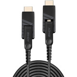 Lindy Câble hybride fibre optique Micro-HDMI 18G 20m Noir