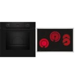 Neff B1CCC0AK3 + T18SDH9L0 set d'appareils de cuisine Céramique Four électrique, Ensemble four Noir/en acier inoxydable, Céramique, 4 zone(s), Verre-céramique, Noir, Tactile, 79,5 cm