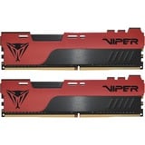 Patriot Viper Elite PVE2432G320C8K module de mémoire 32 Go 2 x 16 Go DDR4 3200 MHz, Mémoire vive Rouge/Noir, 32 Go, 2 x 16 Go, DDR4, 3200 MHz, 288-pin DIMM, Noir, Rouge