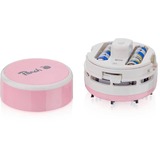 Peach PA105 aspirateur de table Rose, Blanc Sans sac, Aspirateur à main rose fuchsia, Sec, Tapisserie, Sans sac, Rose, Blanc, Batterie, AA