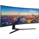 SAMSUNG LC49J890DKRXEN 49" Curved, Moniteur LED Noir, HDMI, DisplayPort, 3x USB-A 3.2 (5 Gbit/s), USB-B 3.0, 2x USB-C, 144 Hz