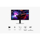 Samsung Odyssey S27FG814SU OLED (G81SF) 27" 4K Ultra HD Moniteur gaming Argent, 1x DisplayPort, 2x HDMI, 2x USB-A, 240 Hz, 68,6 cm (27"), 2160 x 3840 pixels, 4K Ultra HD, OLED, 0,03 ms, Métallique