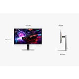 Samsung Odyssey S27FG814SU OLED (G81SF) 27" 4K Ultra HD Moniteur gaming Argent, 1x DisplayPort, 2x HDMI, 2x USB-A, 240 Hz, 68,6 cm (27"), 2160 x 3840 pixels, 4K Ultra HD, OLED, 0,03 ms, Métallique
