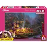 Schmidt Spiele Thomas Kinkade Studios: Disney - Mickey et Minnie au feu de camp des amoureux, Puzzle 