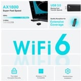 TP-Link Archer TX20U WLAN 1201 Mbit/s, Adaptateur WLAN Avec fil, USB, WLAN, Wi-Fi 6 (802.11ax), 1201 Mbit/s, Noir