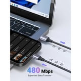 UGREEN 60126 câble USB 1 m USB C USB A 0,48 Gbit/s Noir, Gris Noir, 1 m, USB C, USB A, 0,48 Gbit/s, Noir, Gris