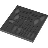Wera 9813 Insert en mousse pour jeu de tournevis Hex 1, vide, Dépôt Noir/gris