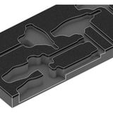 Wera 9813 Insert en mousse pour jeu de tournevis Hex 1, vide, Dépôt Noir/gris