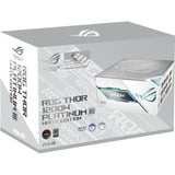 ASUS ROG Thor Platinum III White Edition (ROG Equalizer) alimentation modulaire 1200 watt Noir, 1x 12V-2x6, 4x PCIe, 1200 W, 100 - 240 V, Actif, 125 W, 1200 W, 125 W