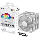 ASUS TUF Gaming TR120 ARGB, Ventilateur de boîtier Blanc/transparent, 3 pièces
