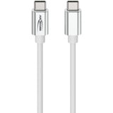 Ansmann Câble de données et de charge USB Type-C vers Type-C Blanc