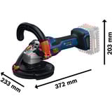 Bosch Meuleuse à béton sans fil GBR 18V-15 S Professional solo, 18 volts, Aiguiseur de béton Bleu/Noir