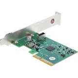 DeLOCK Carte PCI-E x4 > 1x USB interne 20 Gbps Type E Key-A Profil bas, Carte d'interface 