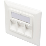Digitus Boîtier vide pour modules Keystone, 3x RJ-45, Boîte de jonction Blanc