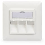 Digitus Boîtier vide pour modules Keystone, 3x RJ-45, Boîte de jonction Blanc