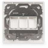 Digitus Boîtier vide pour modules Keystone, 3x RJ-45, Boîte de jonction Blanc