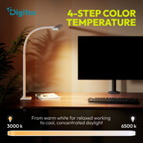 Digitus Lampe de bureau LED, Lumière LED Blanc