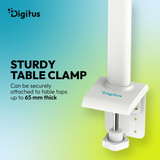Digitus Lampe de bureau LED, Lumière LED Blanc