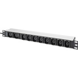 Digitus Multiprise 19" PDU avec profilé en aluminium, 10 prises, 8x C13, 2x C19 Noir/en aluminium