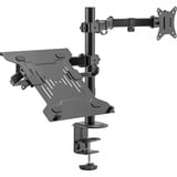 Digitus Support moniteur simple et support pour ordinateur portable, Support de moniteur Noir (Mat)