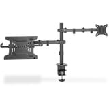 Digitus Support moniteur simple et support pour ordinateur portable, Support de moniteur Noir (Mat)