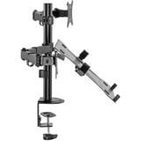 Digitus Support moniteur simple et support pour ordinateur portable, Support de moniteur Noir (Mat)