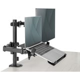 Digitus Support moniteur simple et support pour ordinateur portable, Support de moniteur Noir (Mat)
