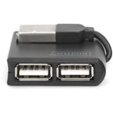 Digitus USB 2.0 4 ports, Hub USB Noir
