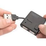 Digitus USB 2.0 4 ports, Hub USB Noir