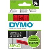 Dymo D1 étiquettes autocollantes authentiques | rouleau de 12 mm x 7 m | impression en noir sur fond rouge | pour étiqueteuses LabelManager, Ruban Noir sur rouge, Polyester, Belgique, -18 - 90 °C, DYMO, LabelManager, LabelWriter 450 DUO
