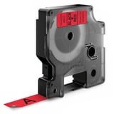 Dymo D1 étiquettes autocollantes authentiques | rouleau de 12 mm x 7 m | impression en noir sur fond rouge | pour étiqueteuses LabelManager, Ruban Noir sur rouge, Polyester, Belgique, -18 - 90 °C, DYMO, LabelManager, LabelWriter 450 DUO
