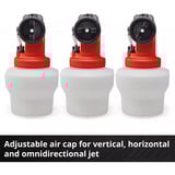 EINHELL Système de pulvérisation de peinture sans fil Power X-Change TE-SY 18/90 Li-Solo, 18 Volt, Pistolet de pulvérisation Rouge/Noir