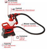 EINHELL TE-SY 18/90 Li-Solo, Pistolet de pulvérisation Rouge/Noir