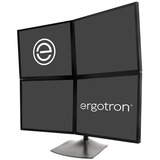 Ergotron Support de bureau DS100 pour quatre moniteurs, Support de moniteur Noir, 14 kg, 61 cm (24"), 75 x 75 mm, 100 x 100 mm, Noir