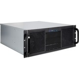 Inter-Tech 4U 40248 Support Noir, Gris, Serveur de logement Noir, Support, Serveur, Noir, Gris, ATX, micro ATX, Mini-ATX, Mini-ITX, SSI CEB, Acier, Alarme, HDD, Réseau, Énergie