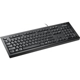 Kensington Clavier filaire ValuKeyboard - /USB Noir, Layout DE, Taille réelle (100 %), Avec fil, USB, QWERTZ, Noir