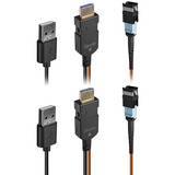 Lindy Extendeur HDMI 8K60 fibre MPO 100m, Extension HDMI Orange/Noir
